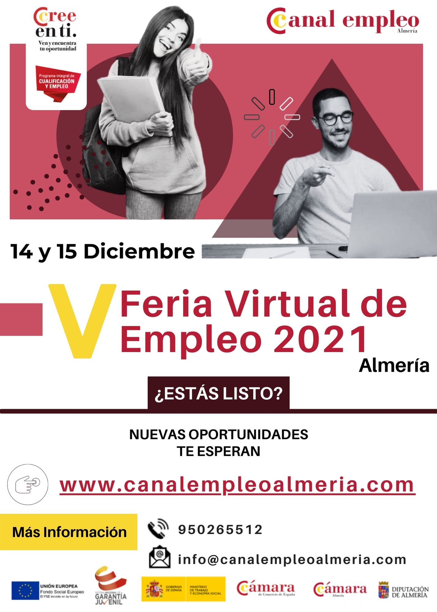 V Feria Virtual de Empleo 2021. 14 y 15 de diciembre 